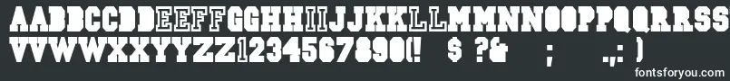 フォントCsdJerseyNorm – 黒い背景に白い文字