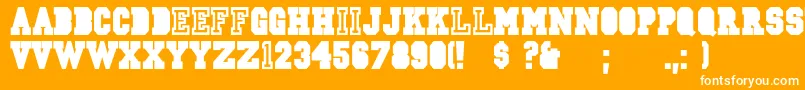 CsdJerseyNorm Font – White Fonts on Orange Background