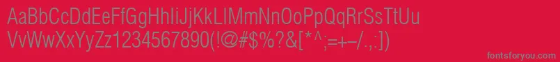 HelioscondlightNormal Font – Gray Fonts on Red Background