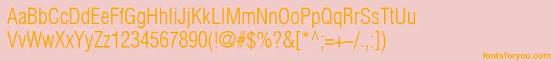 HelioscondlightNormal Font – Orange Fonts on Pink Background