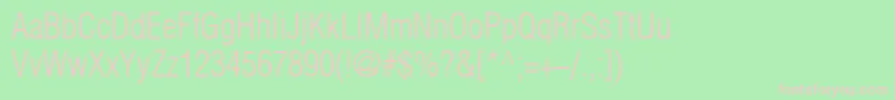 HelioscondlightNormal Font – Pink Fonts on Green Background