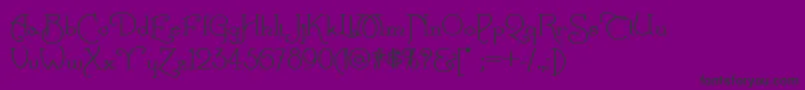 ParnasDeco-Schriftart – Schwarze Schriften auf violettem Hintergrund