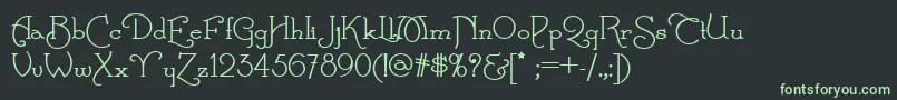 ParnasDeco Font – Green Fonts on Black Background