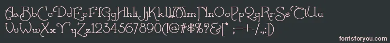 ParnasDeco Font – Pink Fonts on Black Background