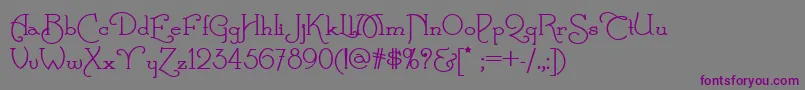 Шрифт ParnasDeco – фиолетовые шрифты на сером фоне