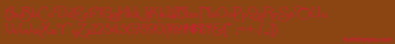 ParnasDeco Font – Red Fonts on Brown Background
