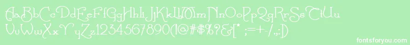 ParnasDeco Font – White Fonts on Green Background