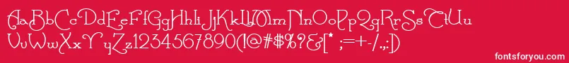 ParnasDeco Font – White Fonts on Red Background
