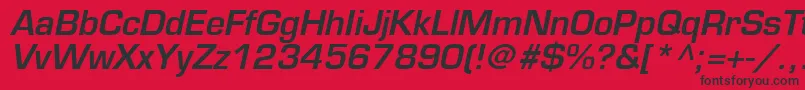 PalindromeSsiSemiBoldItalic Font – Black Fonts on Red Background