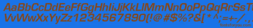 PalindromeSsiSemiBoldItalic Font – Brown Fonts on Blue Background