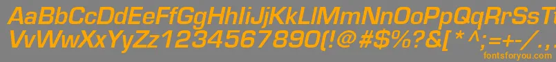 PalindromeSsiSemiBoldItalic Font – Orange Fonts on Gray Background