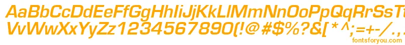 PalindromeSsiSemiBoldItalic Font – Orange Fonts on White Background