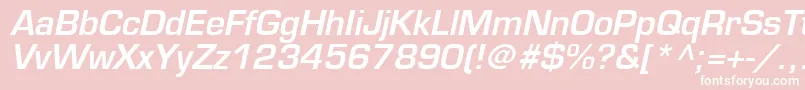 PalindromeSsiSemiBoldItalic-Schriftart – Weiße Schriften auf rosa Hintergrund