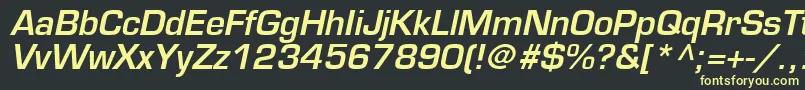 PalindromeSsiSemiBoldItalic Font – Yellow Fonts on Black Background