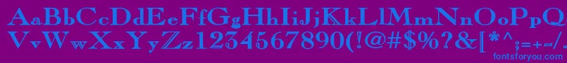 PinchiBold-Schriftart – Blaue Schriften auf violettem Hintergrund