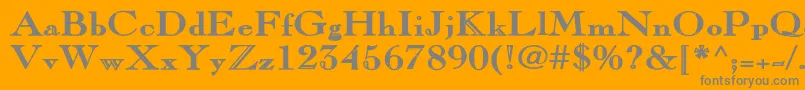 PinchiBold Font – Gray Fonts on Orange Background