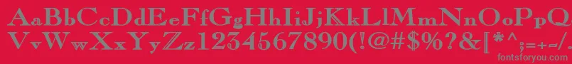 フォントPinchiBold – 赤い背景に灰色の文字