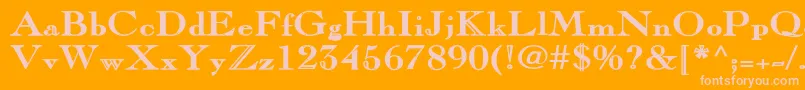 PinchiBold Font – Pink Fonts on Orange Background