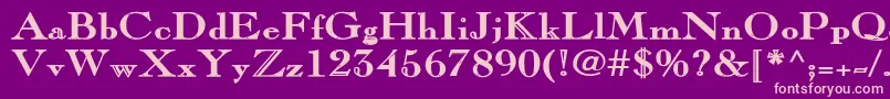 PinchiBold Font – Pink Fonts on Purple Background
