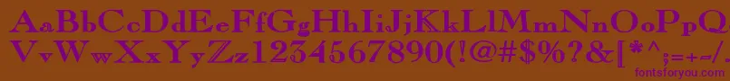 PinchiBold Font – Purple Fonts on Brown Background