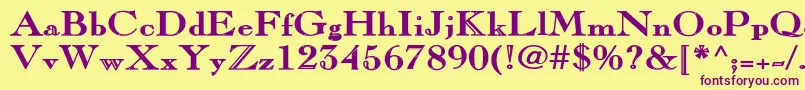 PinchiBold Font – Purple Fonts on Yellow Background