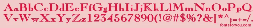 PinchiBold Font – Red Fonts on Pink Background