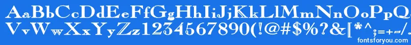 フォントPinchiBold – 青い背景に白い文字