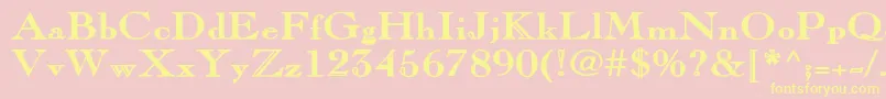 PinchiBold Font – Yellow Fonts on Pink Background