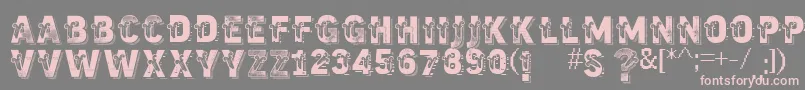 Vtkstrutagem Font – Pink Fonts on Gray Background