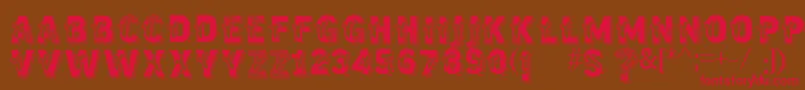 Vtkstrutagem Font – Red Fonts on Brown Background