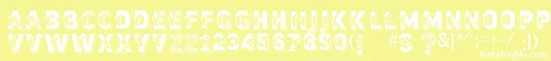 Vtkstrutagem Font – White Fonts on Yellow Background