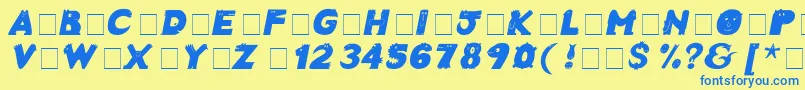 More about CrazyCreaturesBoldItalic Font CrazyCreaturesBoldItalic Font – Blue Fonts on Yellow Background