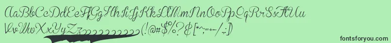BrannbollssPersonal Font – Black Fonts on Green Background