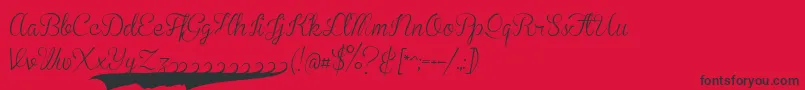 BrannbollssPersonal Font – Black Fonts on Red Background