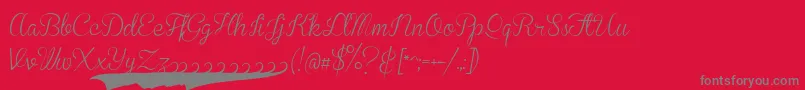 BrannbollssPersonal Font – Gray Fonts on Red Background