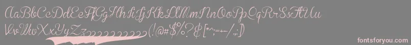 BrannbollssPersonal Font – Pink Fonts on Gray Background