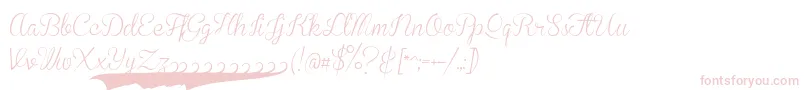 Więcej informacji o czcionce BrannbollssPersonal Czcionka BrannbollssPersonal – różowe czcionki na białym tle