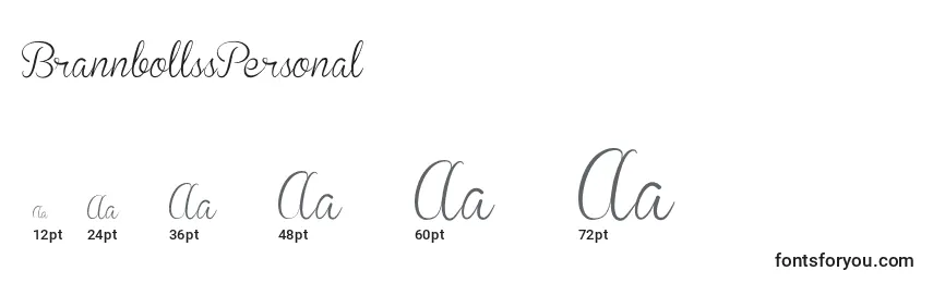 BrannbollssPersonal Font Sizes