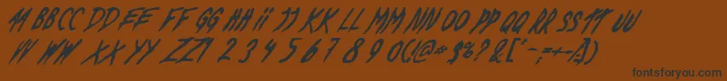 DeadByDawnUs Font – Black Fonts on Brown Background