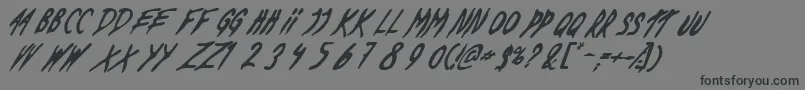 DeadByDawnUs Font – Black Fonts on Gray Background