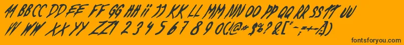 Шрифт DeadByDawnUs – чёрные шрифты на оранжевом фоне