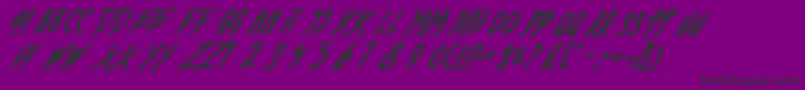 DeadByDawnUs Font – Black Fonts on Purple Background