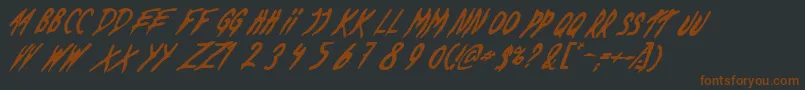 DeadByDawnUs Font – Brown Fonts on Black Background