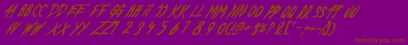 DeadByDawnUs Font – Brown Fonts on Purple Background