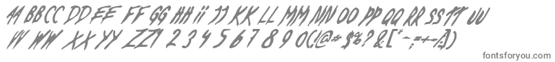 DeadByDawnUs Font – Gray Fonts on White Background