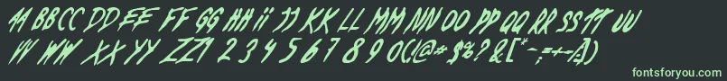 DeadByDawnUs Font – Green Fonts on Black Background