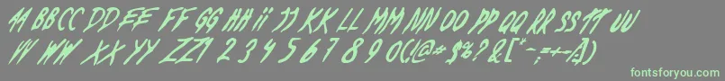 Шрифт DeadByDawnUs – зелёные шрифты на сером фоне