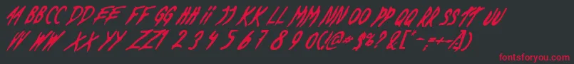 DeadByDawnUs-Schriftart – Rote Schriften auf schwarzem Hintergrund