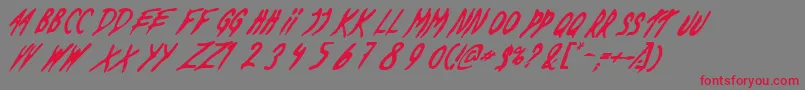 DeadByDawnUs Font – Red Fonts on Gray Background