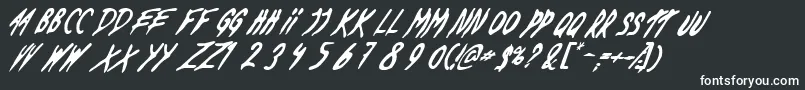 Шрифт DeadByDawnUs – белые шрифты на чёрном фоне
